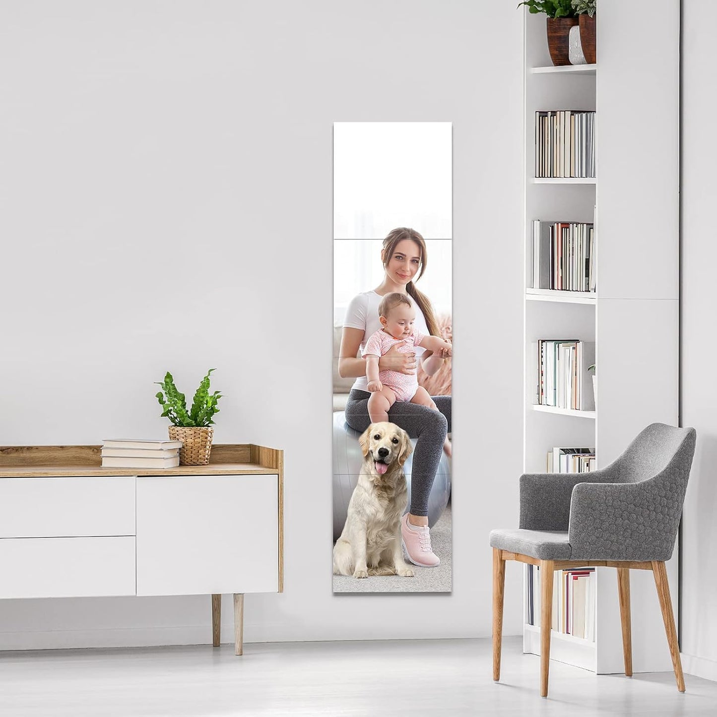 Evenlive 20cm x 20cm stick on mirrors for enhancing home decor and creating the illusion of space