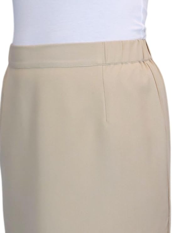 Beige Lined Pencil Skirt for Women (Size 16)
