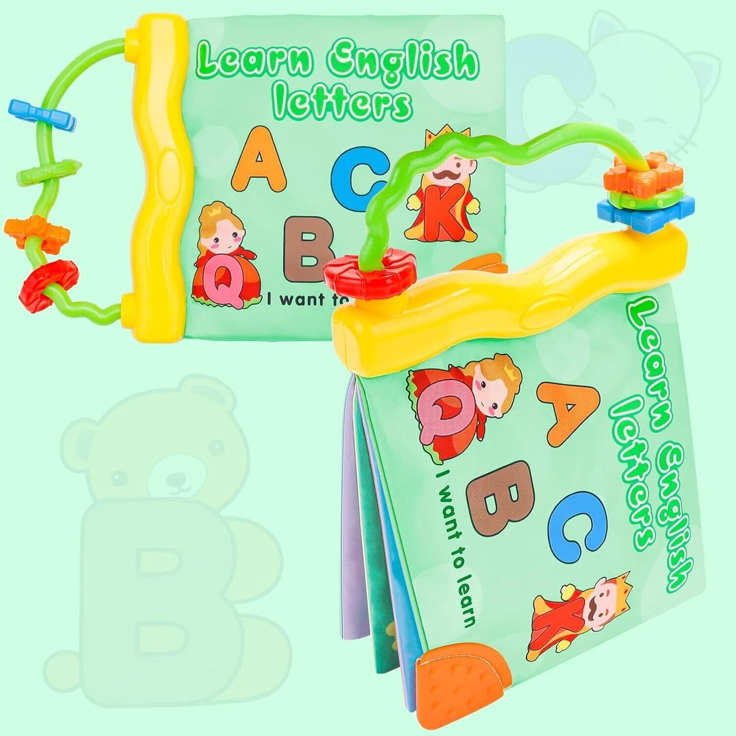 Sirecal Baby Sensory Book Toys, Learn English Letters