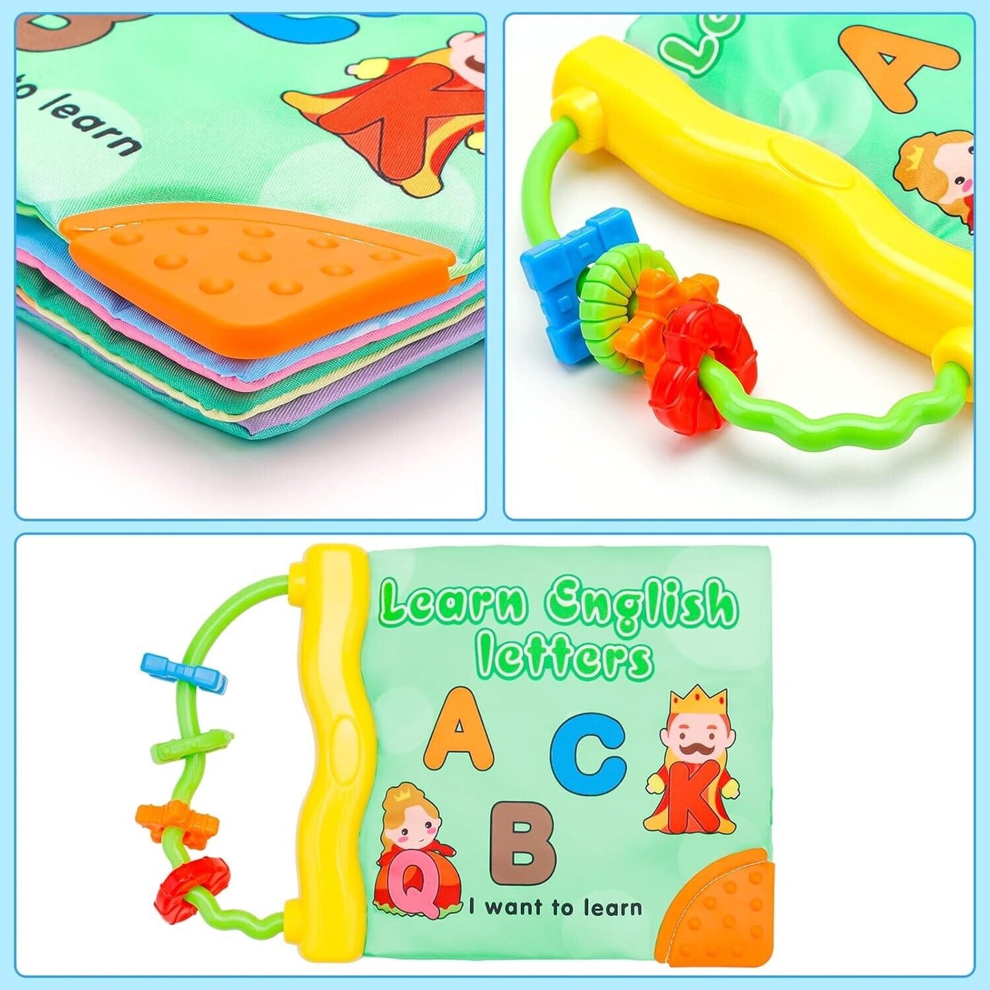 Sirecal Baby Sensory Book Toys, Learn English Letters
