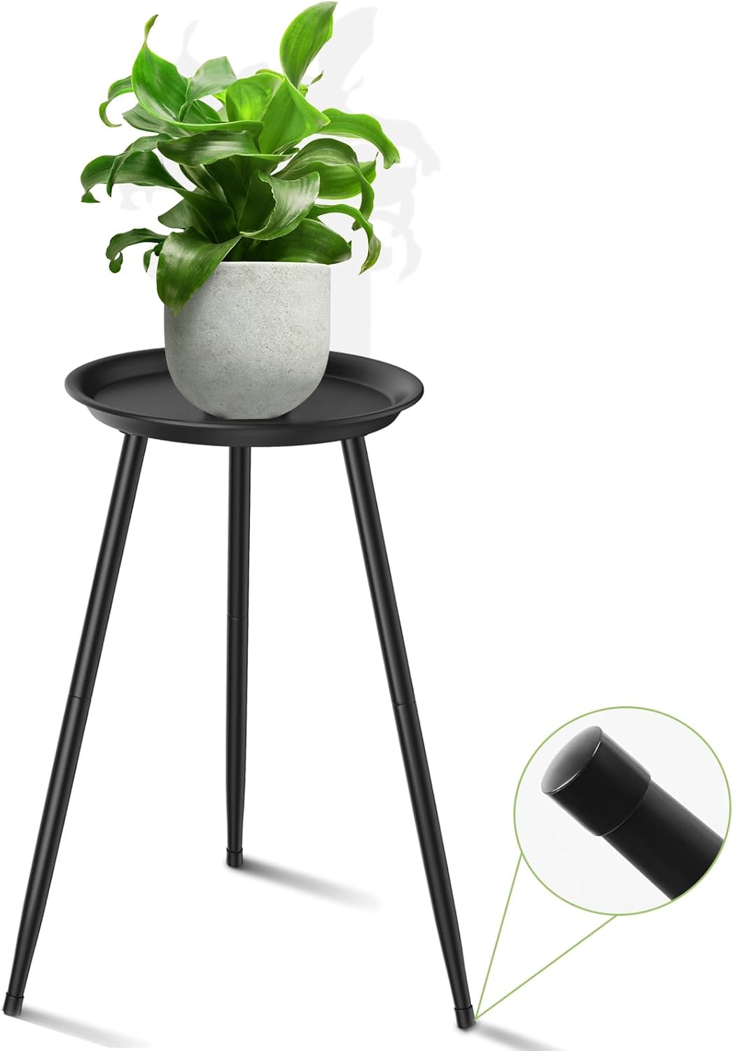 Indoor Plant Stand, Heavy Duty Metal Tall Plant Holder, Height 50 cm/19.7 Inch Round Side Table