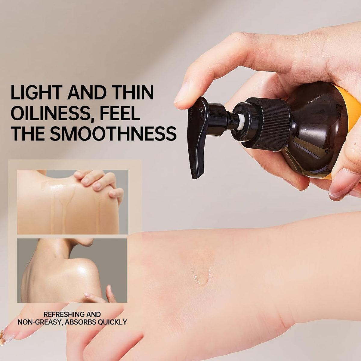 Body Massage Oil for Skin Moisturizing Soothing and Relaxing, 3 Pack Massage Oils with Massage Roller Ball and Thumb Saver Tool, Presents for Men and Women 150ml x 3