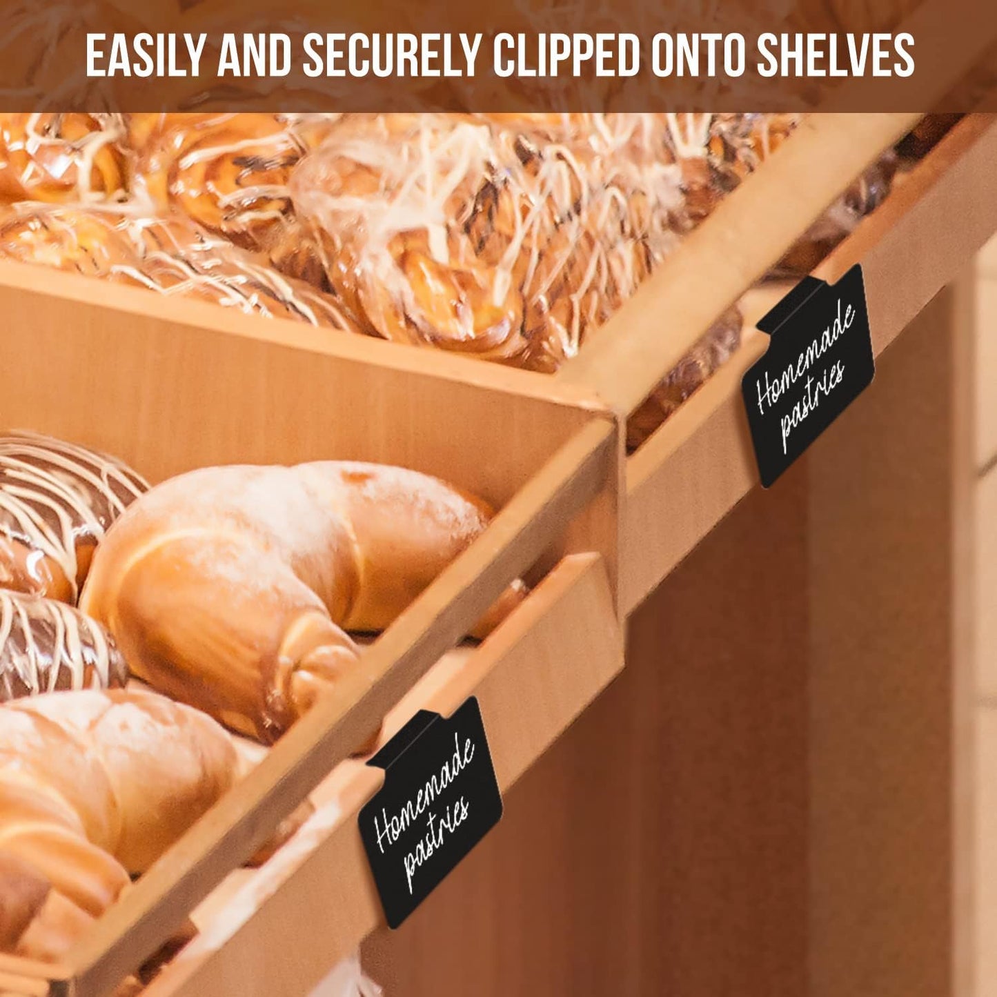 10 Basket Labels Clip On for Pantry Organization & Storage