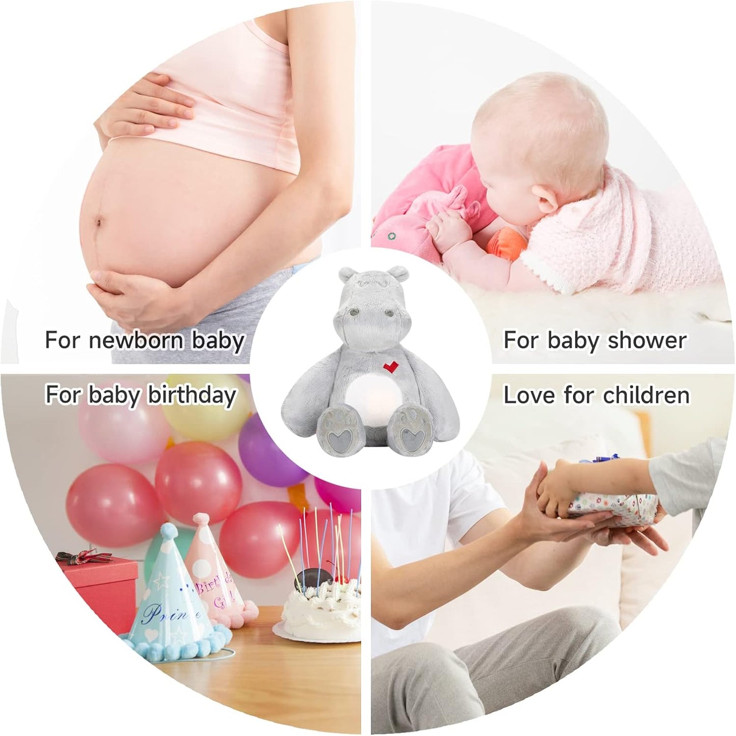 Voices Baby Plush Toy AI Smart Cry Detection Musical White Noise Machine