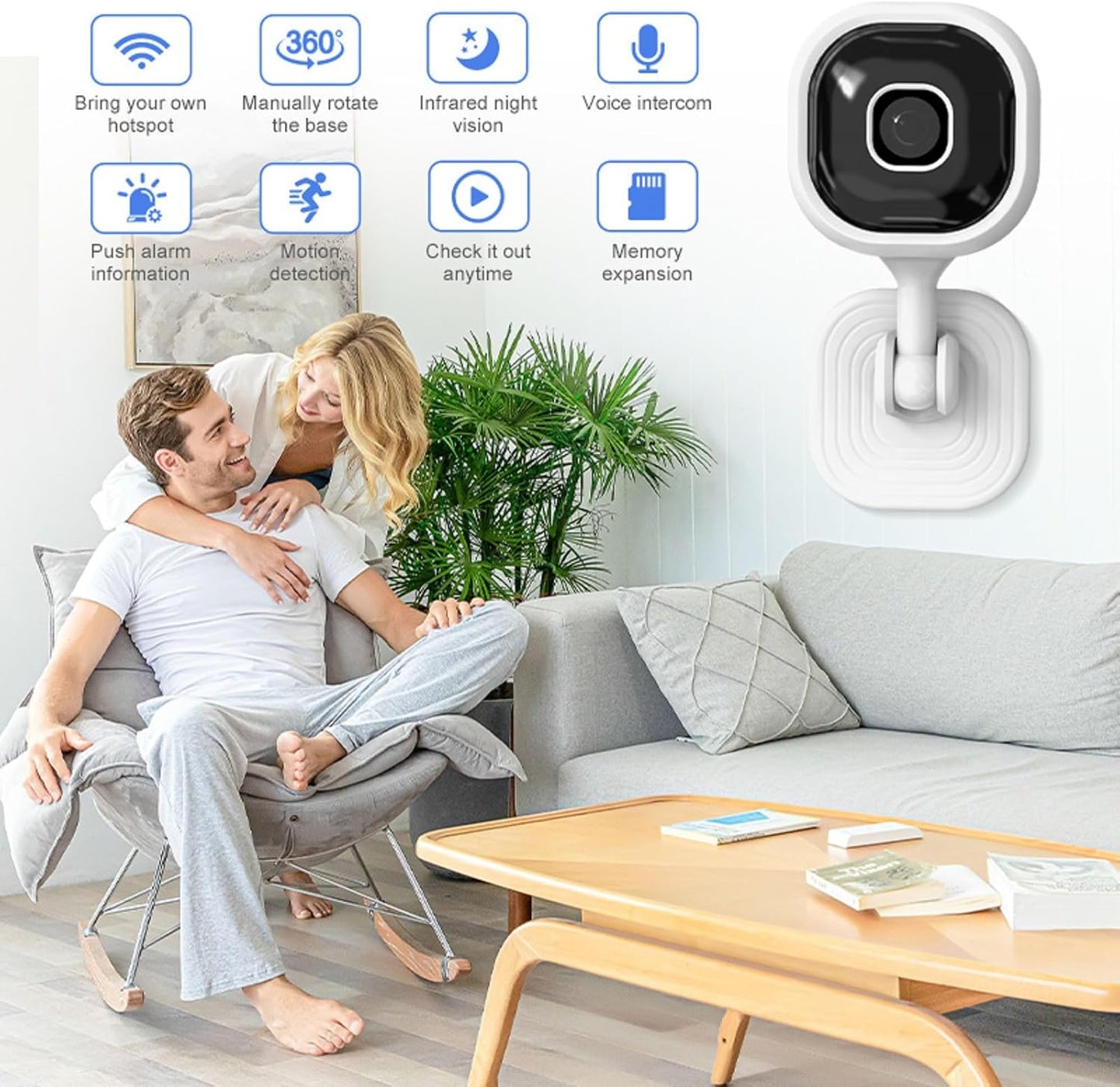 1080P Indoor Security MIni Camera for Baby Monitor, Home Security Camera, Pet Camera w/Motion Detection