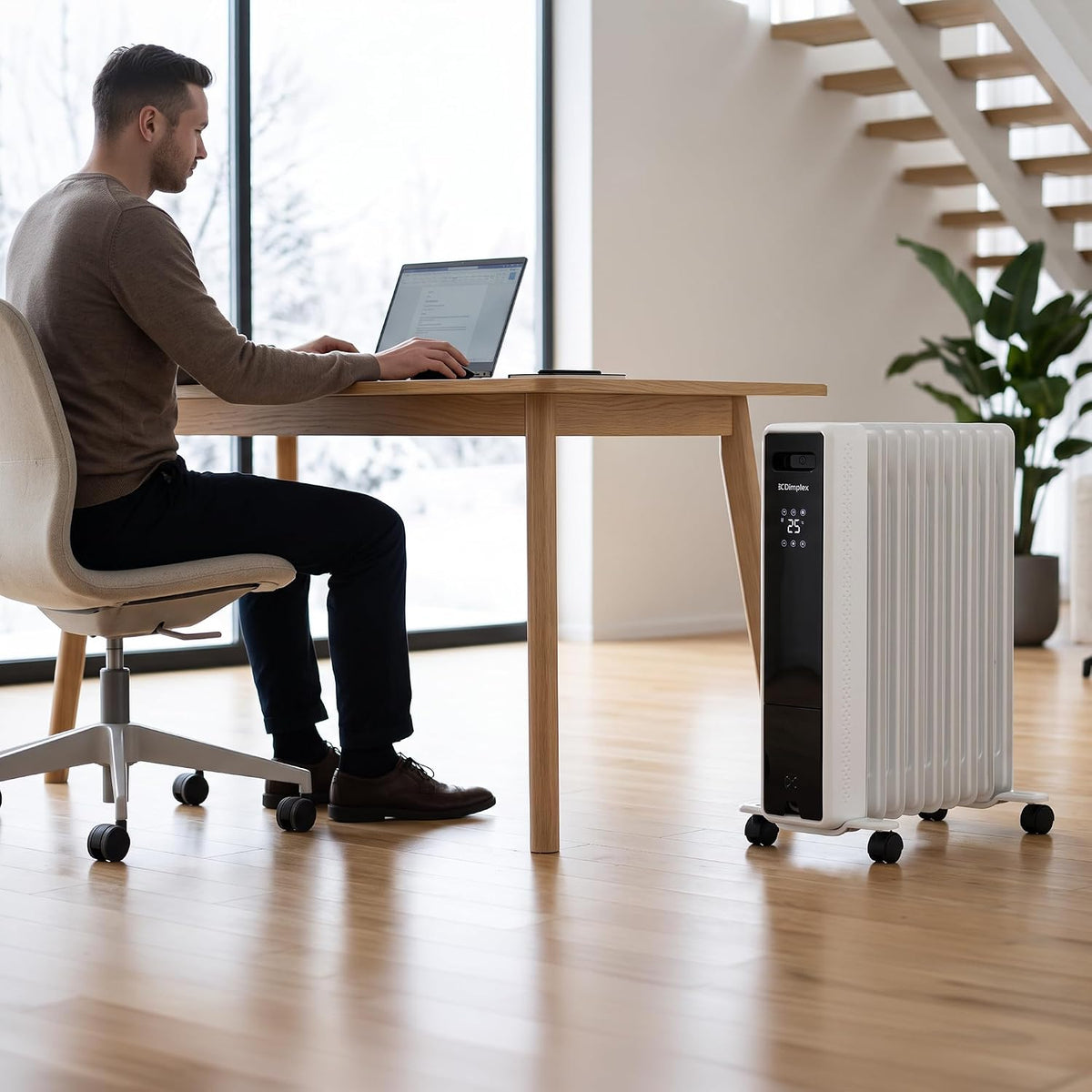 Dimplex Edge Oil Free Electric Column Heater Radiator, 2kW, ECRE2001