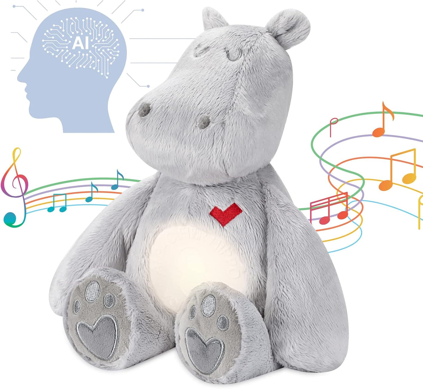 Voices Baby Plush Toy AI Smart Cry Detection Musical White Noise Machine