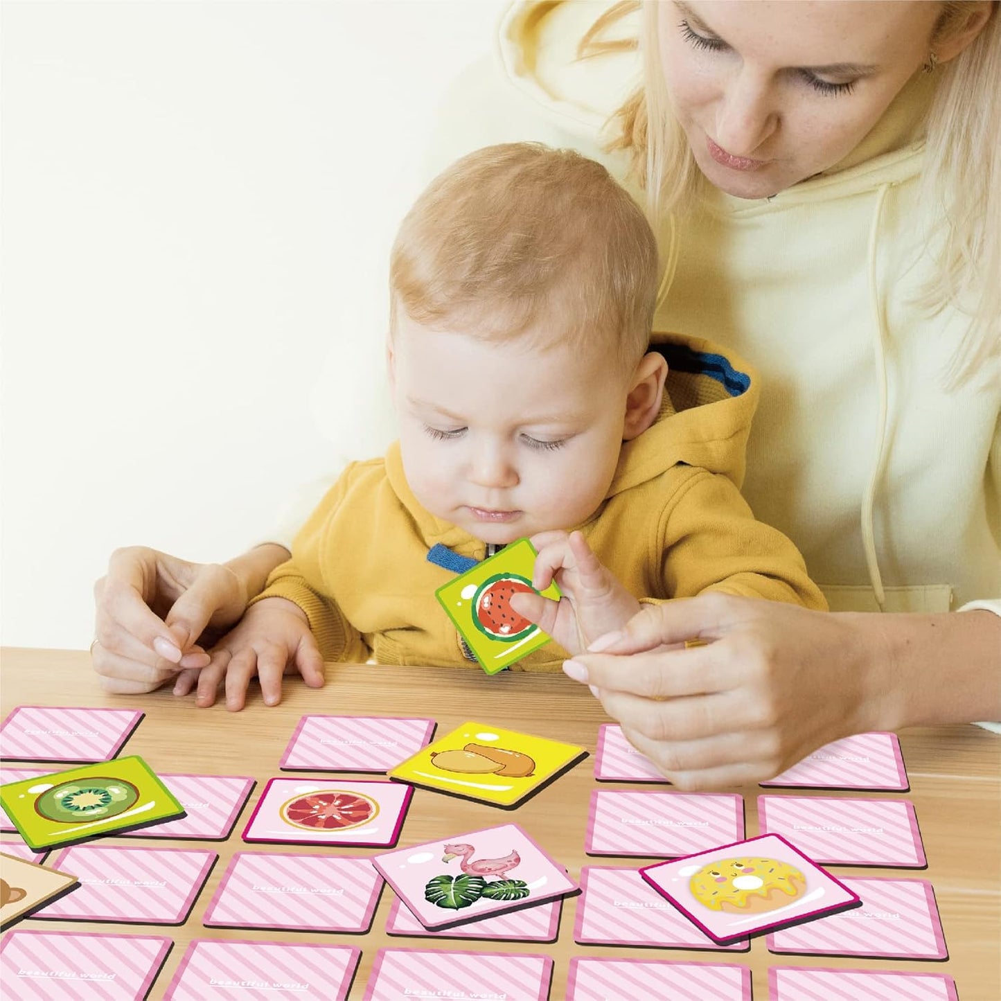 BLOT Memory Games for Kids 60pcs Memory Matching Game Cute Animal Fruit Memory Cards