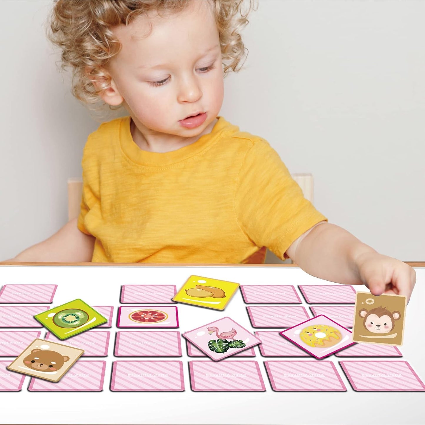 BLOT Memory Games for Kids 60pcs Memory Matching Game Cute Animal Fruit Memory Cards