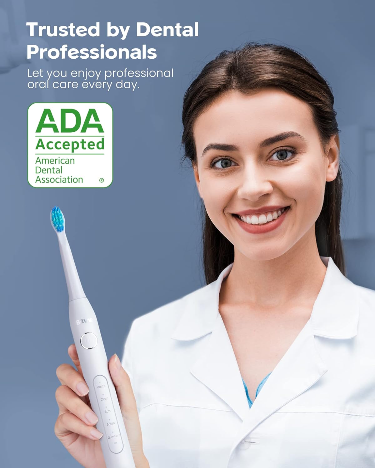 Bitvae D2 Ultrasonic Electric Toothbrush with 8 Brush Heads