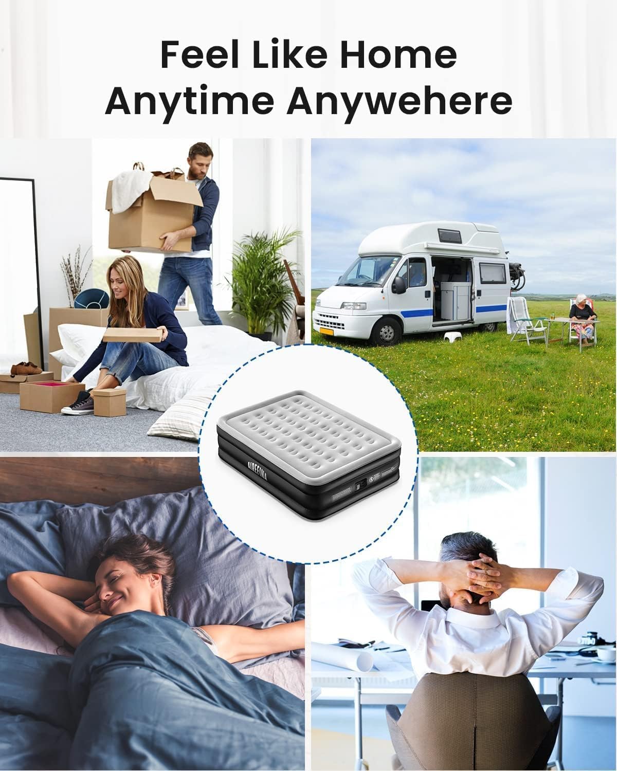 Queen Size Inflatable Air Bed By Airefina
