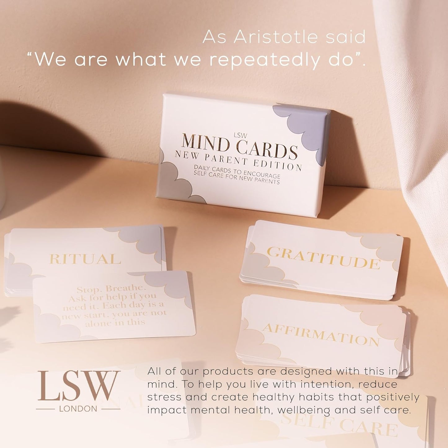 London Mind Cards | 45 Cards for Daily Emotional Support | Mindfulness Exercises & Self Care
