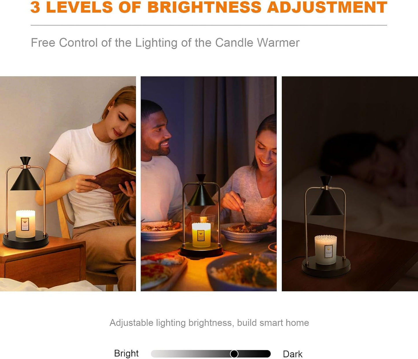 Candle Warmer Lamp with Timer & Dimmer Electric Candle Lamp for Jar Candles