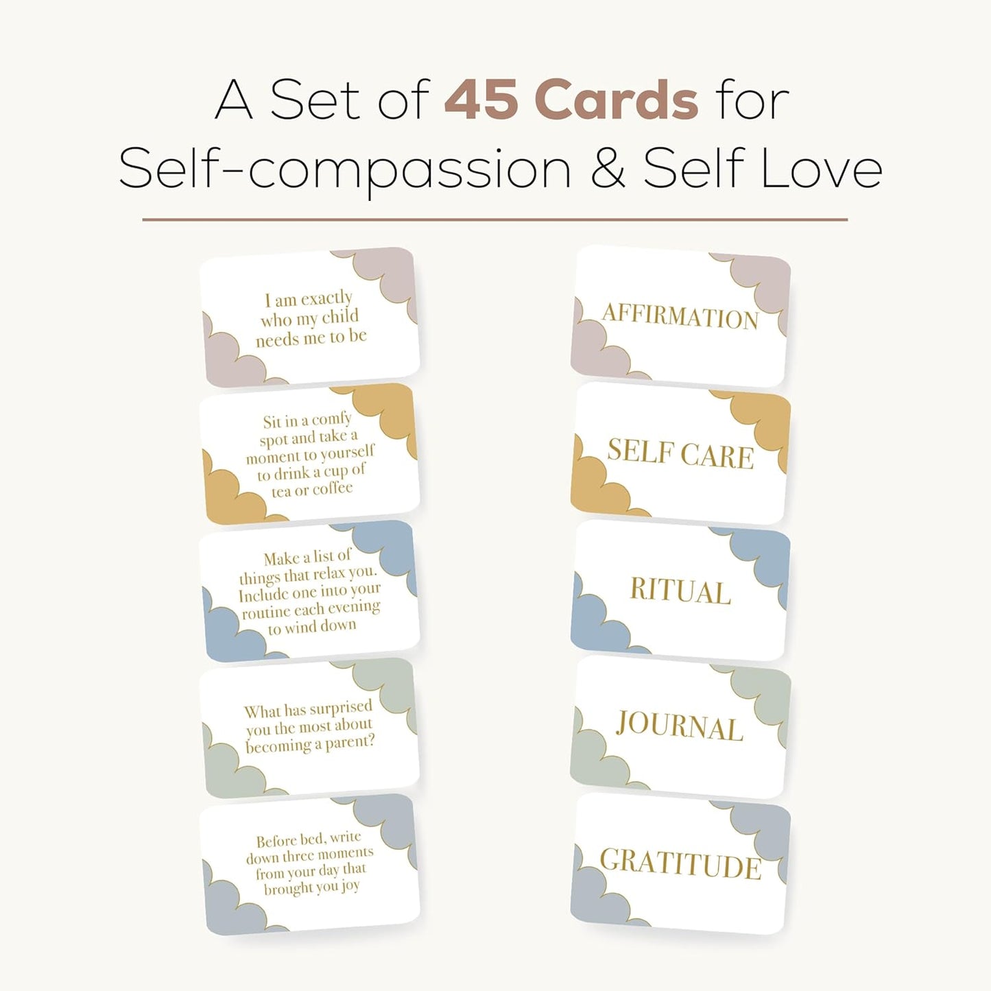 London Mind Cards | 45 Cards for Daily Emotional Support | Mindfulness Exercises & Self Care