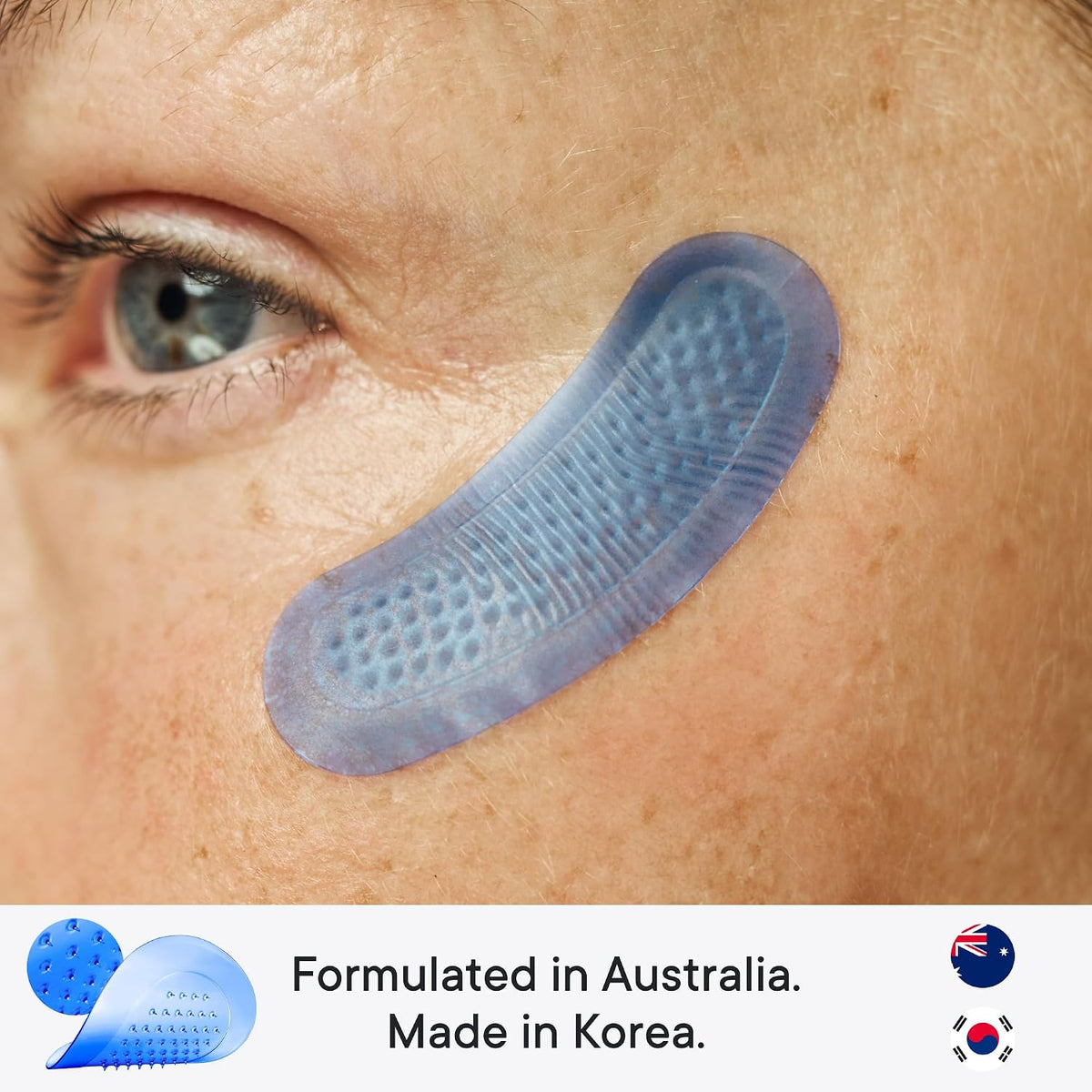 Qure Micro-Infusion Anti Wrinkle Patches for Smile Line, Frown lines, Under Eye Bags, Puffiness, Crow's Feet - Retinol, Caffeine - Dissolvable for Overnight Use - 8 Pairs