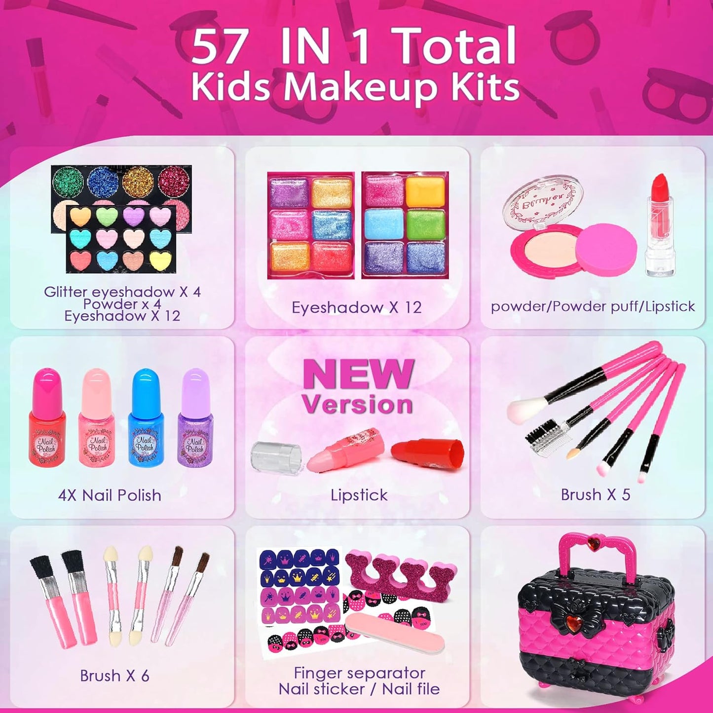 Kids Makeup Sets for Girls - Safe and Washable
