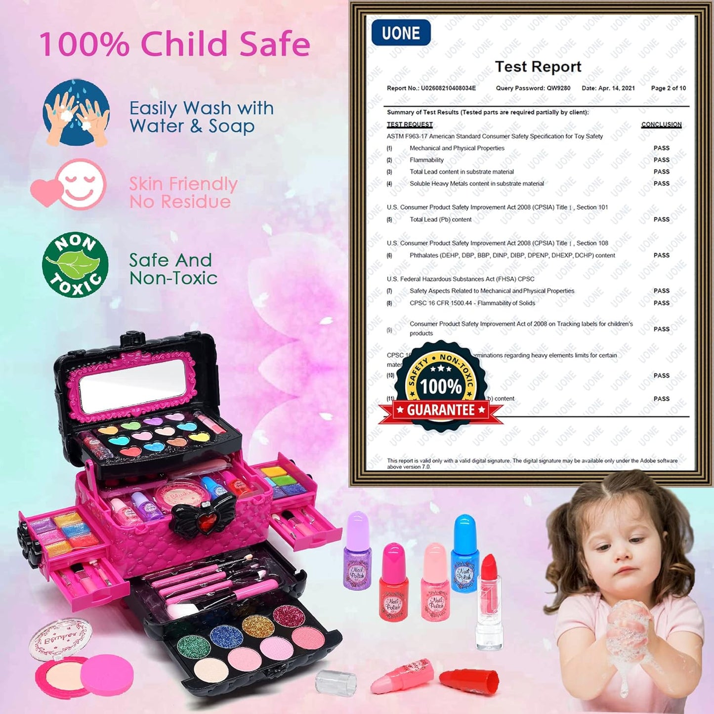 Kids Makeup Sets for Girls - Safe and Washable