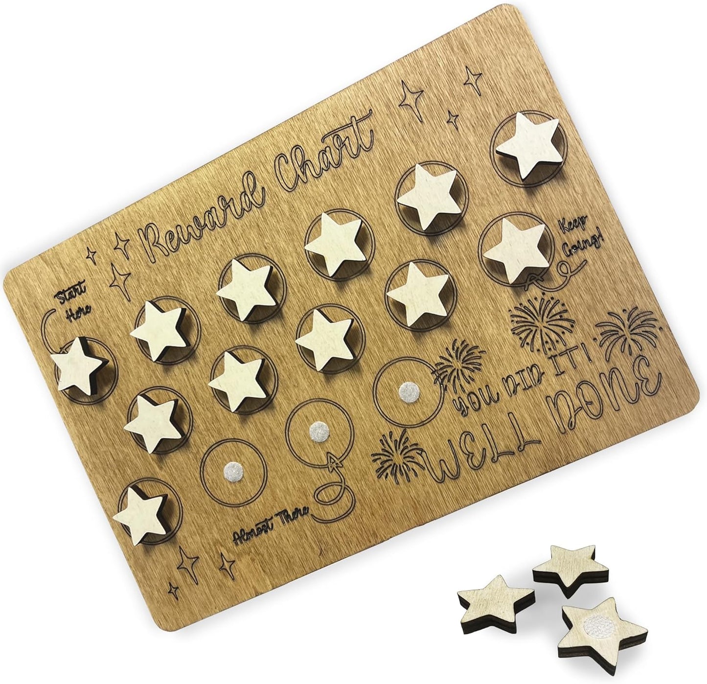 Customisable Wooden Reward charts for Children Behaviour