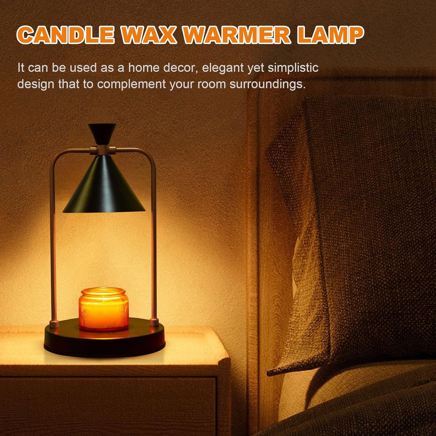 Candle Warmer Lamp with Timer & Dimmer Electric Candle Lamp for Jar Candles