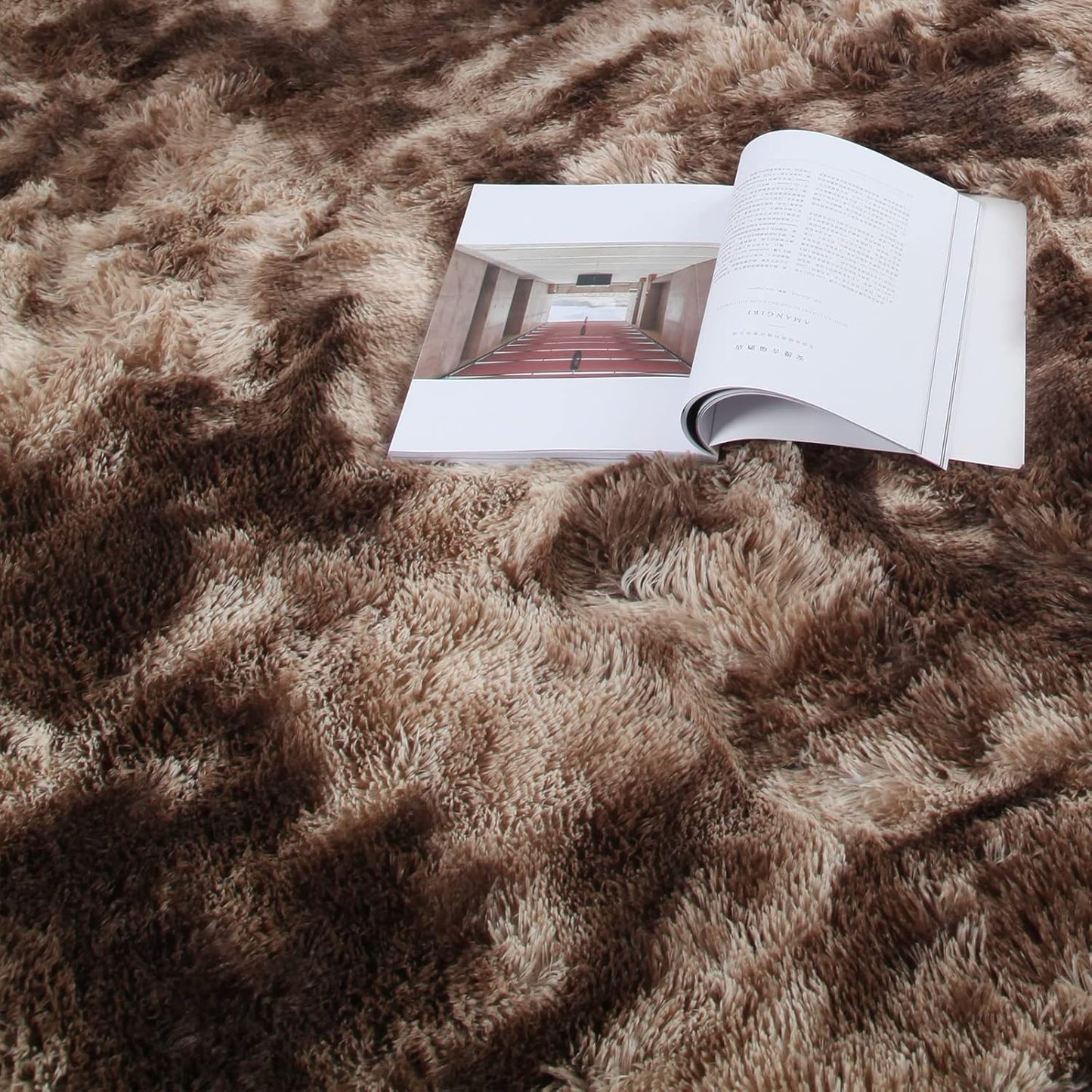 Ailife Area Rug 120X180CM Brown Soft Fluffy Plush Carpets