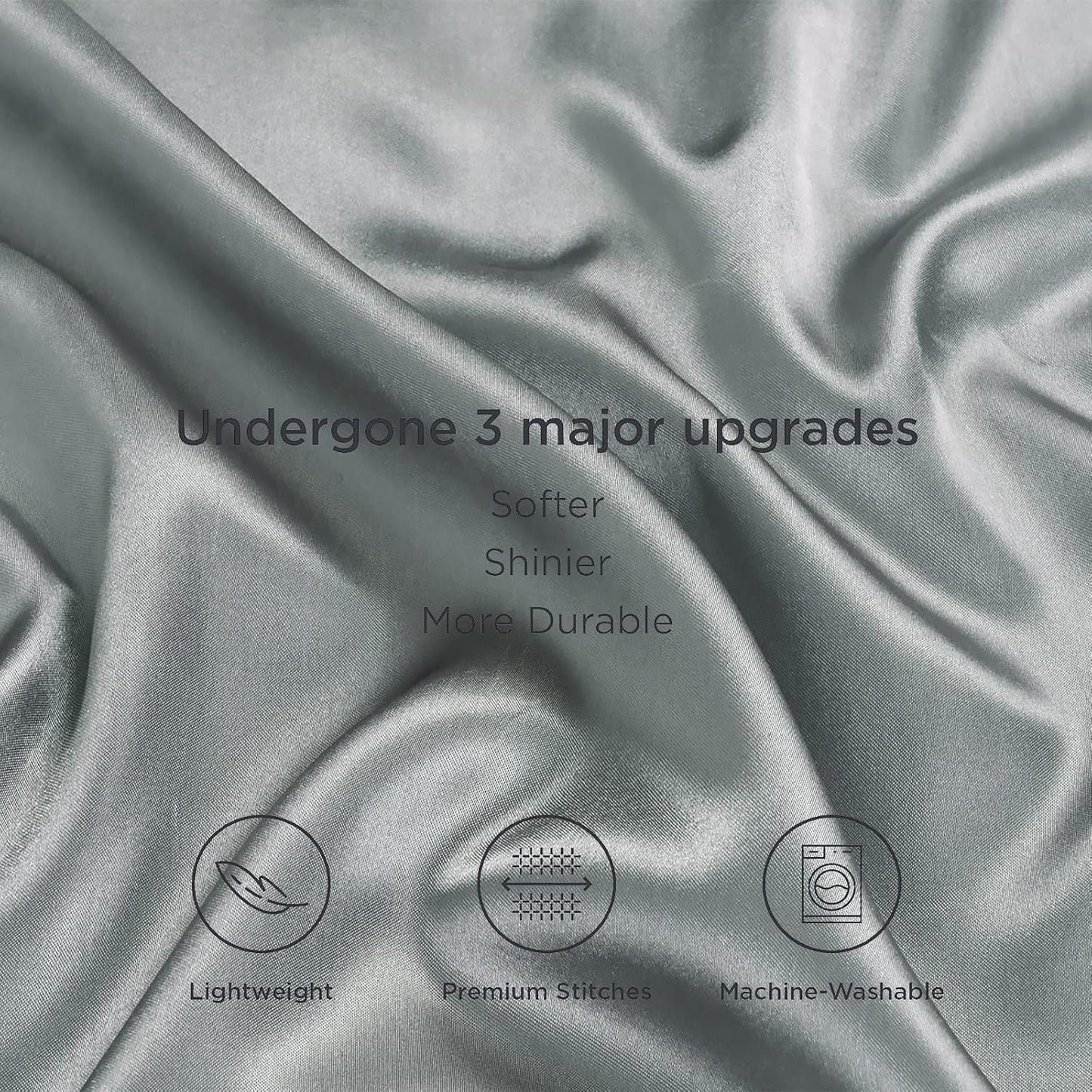 Bedcozy Satin Pillowcase for Hair and Skin - Luxury Silky Satin Pillow Case with Envelope Closure, 1 Pack