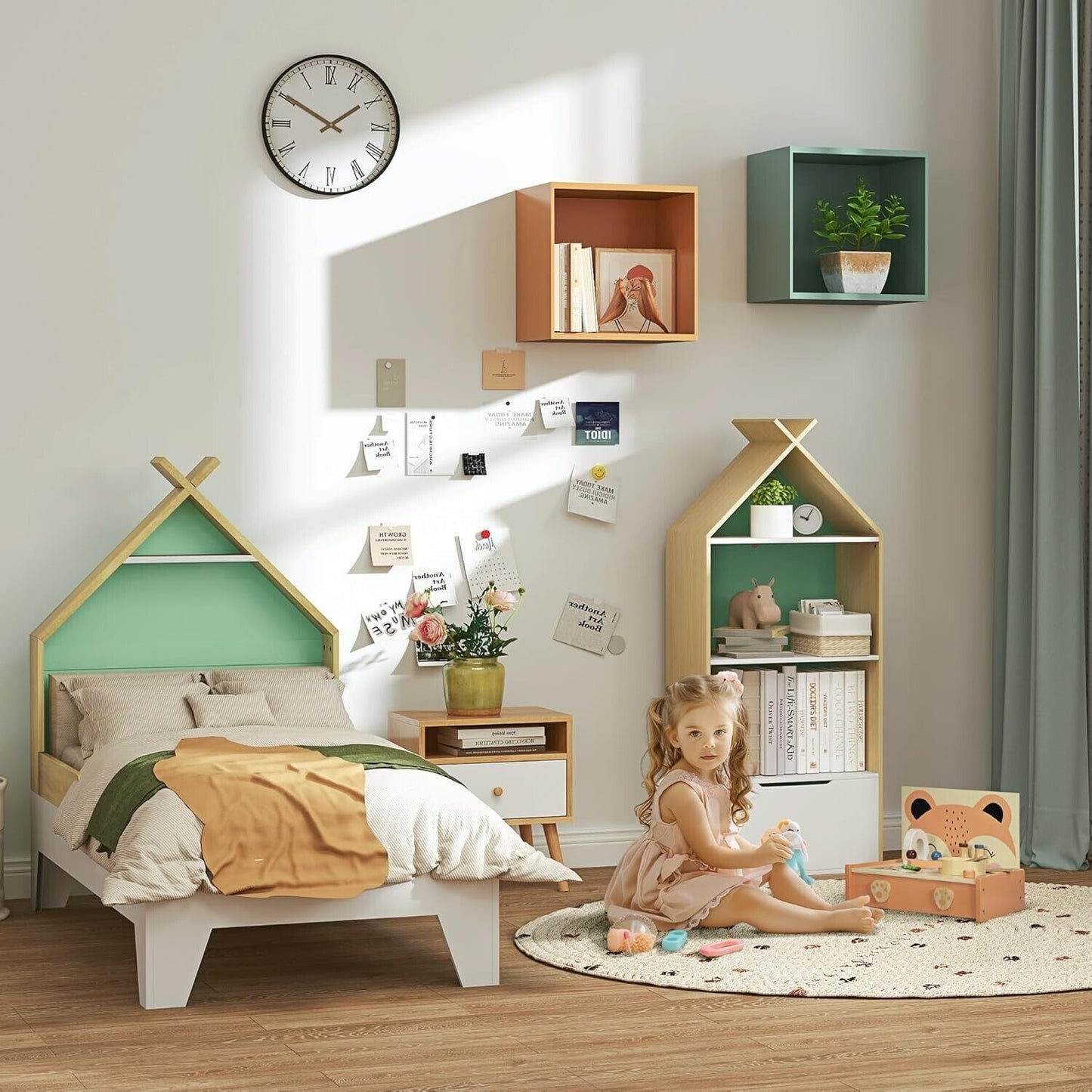 AIYAPLAY single bed for kids in a stylish room with a child playing happily