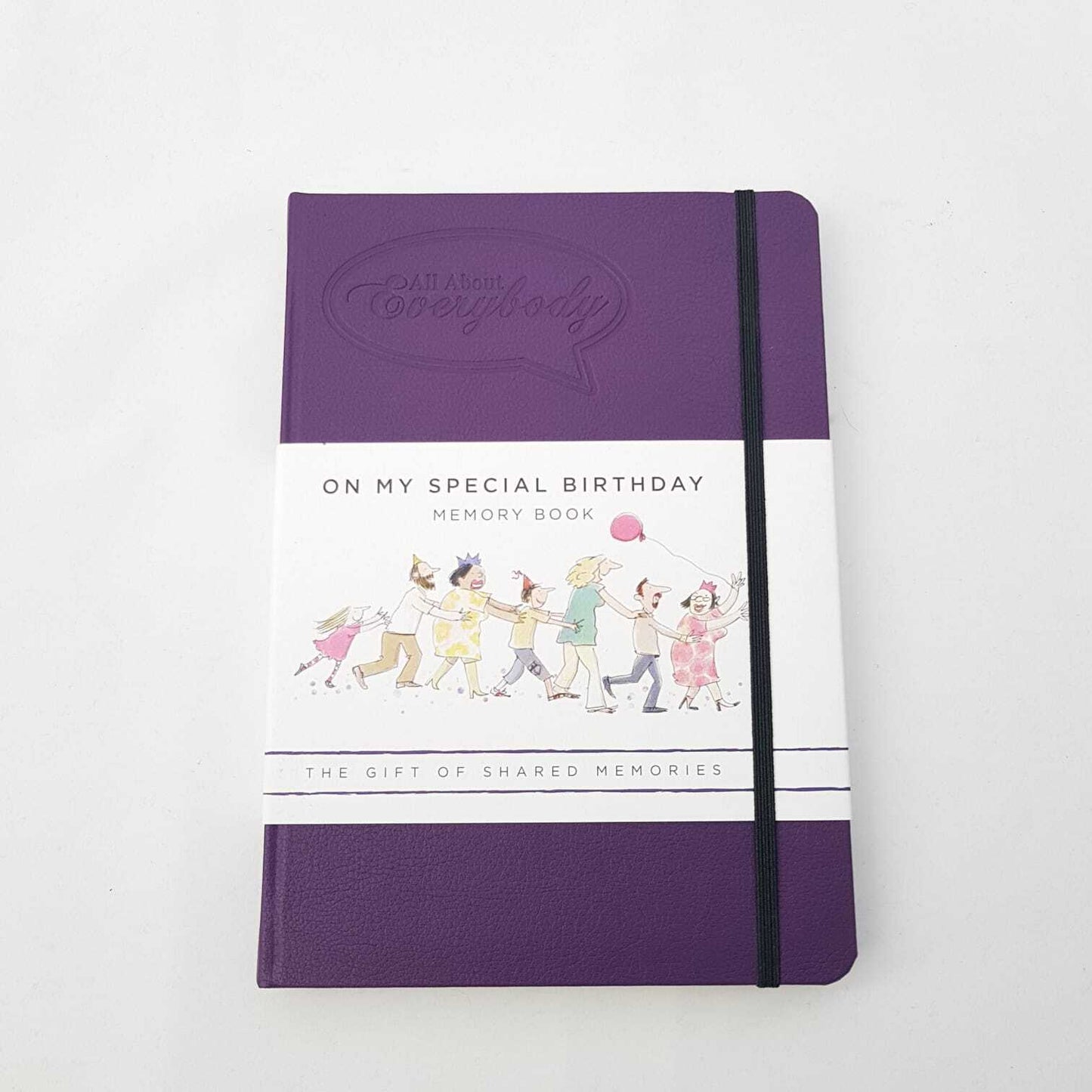 On My Special Birthday Memory Book by All About Everybody in purple with fun illustrations
