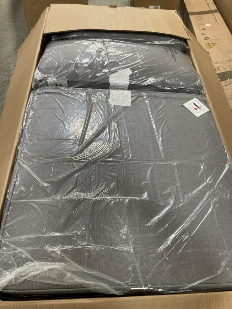Aruba 6 seater corner cushion set packed in protective wrapping for outdoor use