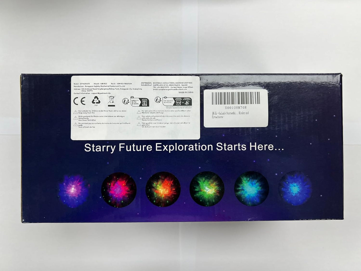 SZPACMATE astronaut galaxy star projector box featuring colourful star patterns for home decoration