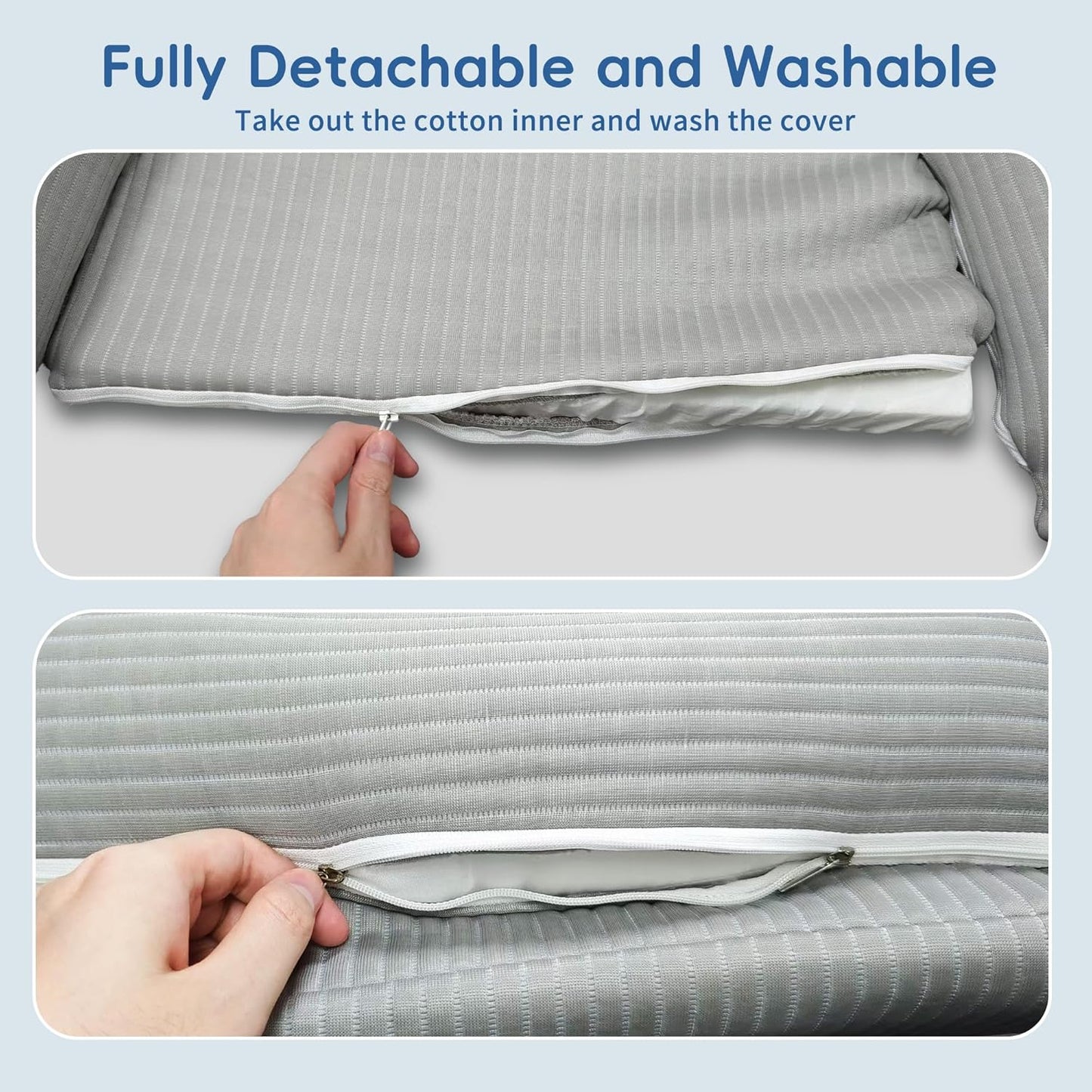 Breathable baby lounger for newborns with fully detachable and washable cover for easy maintenance