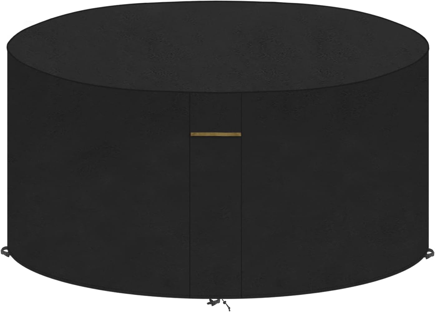 VANSHEIM circular garden furniture cover in black, weather-resistant and durable design for outdoor use