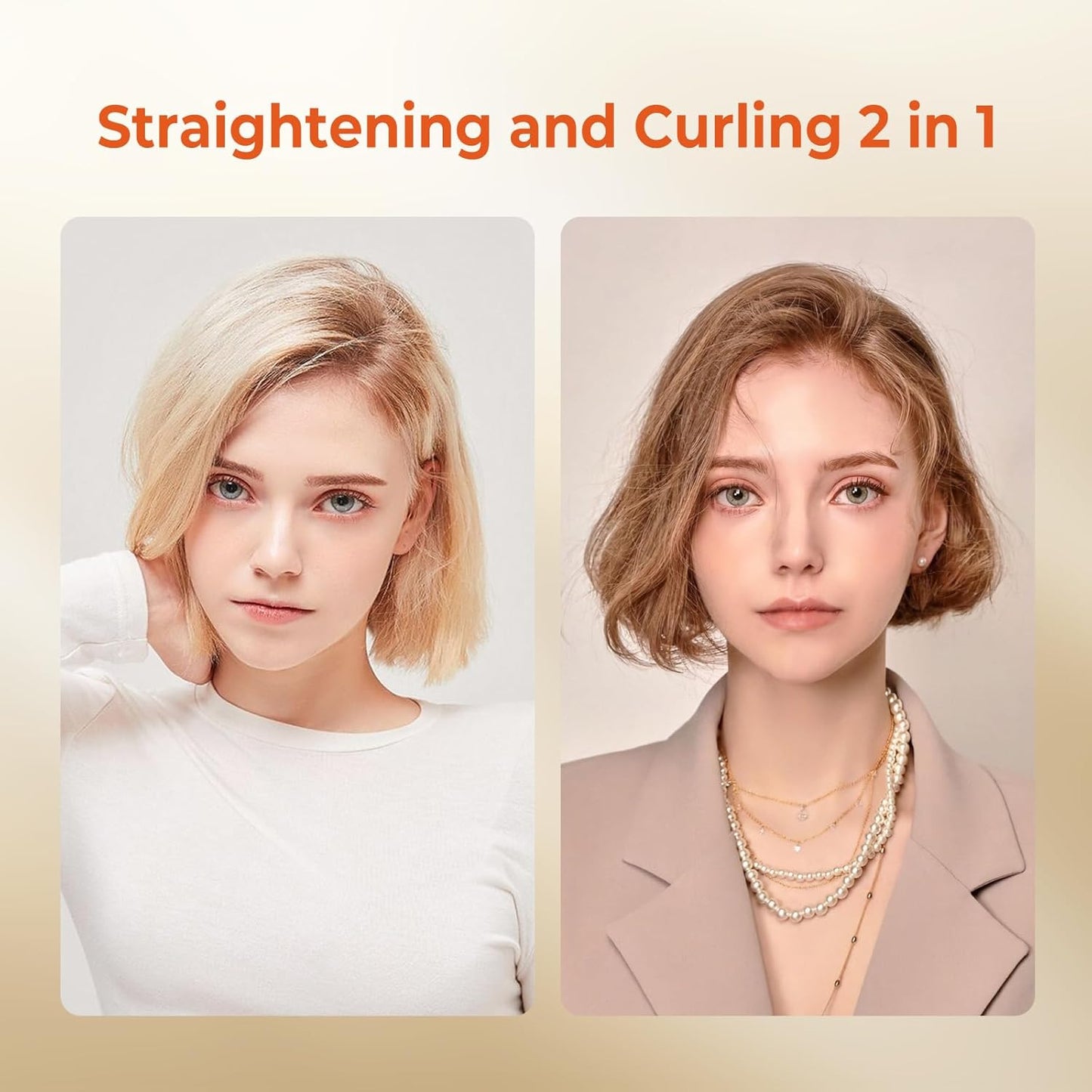 Mogawave cordless hair straightener and curler offering dual styling for straight and wavy looks