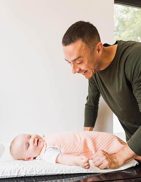 Babygator cotton baby sleep sack 1.2 tog, soft and cosy with smiling baby and parent interaction