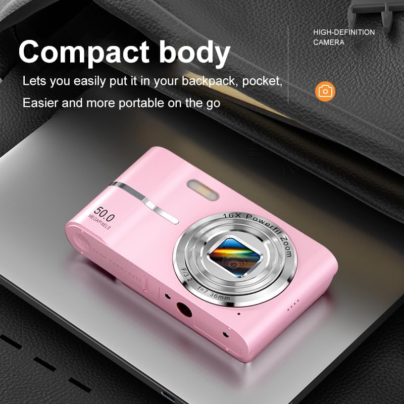 Compact EJXHKNF digital camera for kids teens with 16X optical zoom and portable design