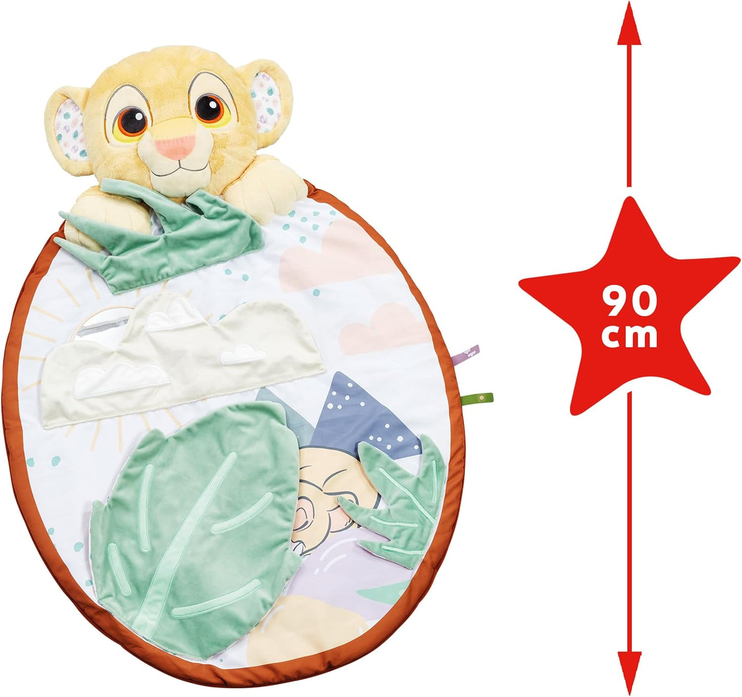 Disney Lion King playmat for babies featuring Simba's head and soft fabric for tummy time