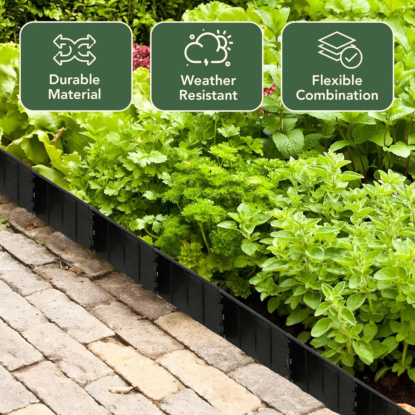 GARDENIX easy install lawn edging made from durable material for flexible garden designs