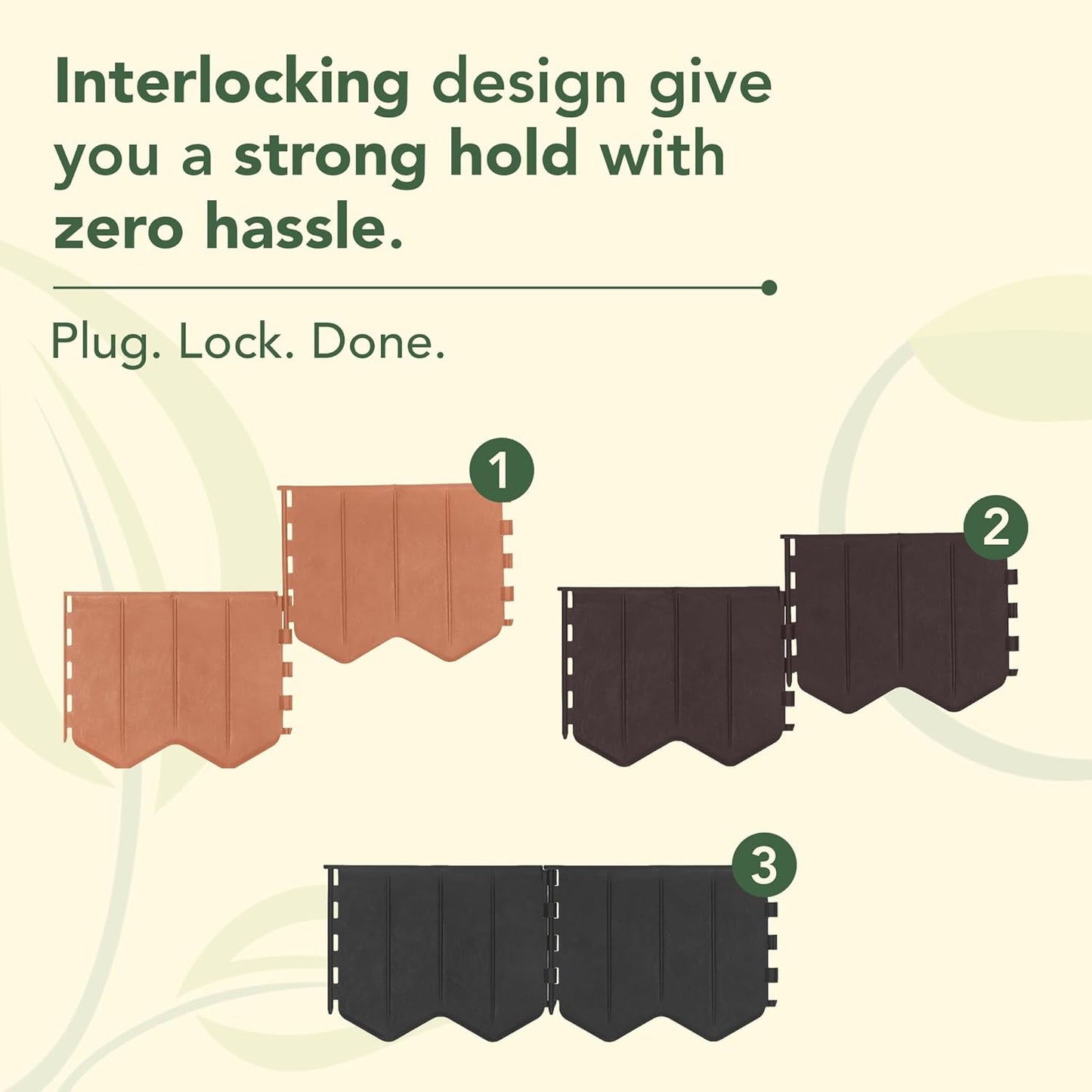 Gardenix easy install lawn edging in interlocking design for quick and hassle-free setup