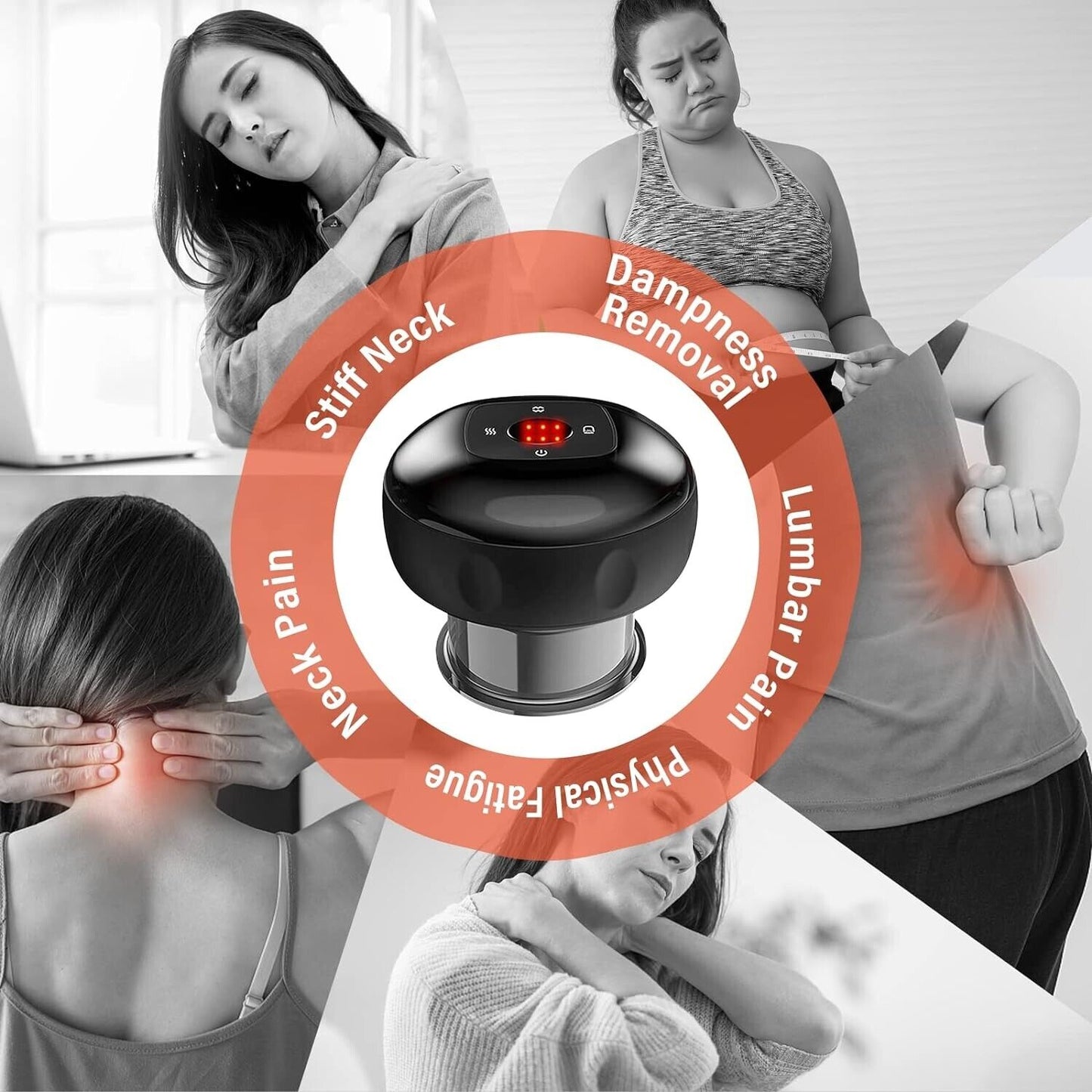 Emooncn electric cupping therapy device for neck pain and muscle relief, featuring ergonomic design