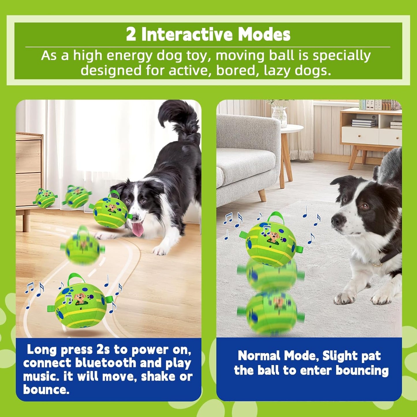 TAUCHGOE electric dog ball toy with two interactive modes for active and lazy dogs