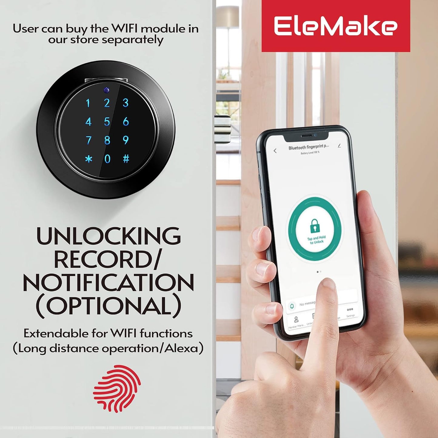 Bravex smart door lock with fingerprint technology for secure access and convenient monitoring