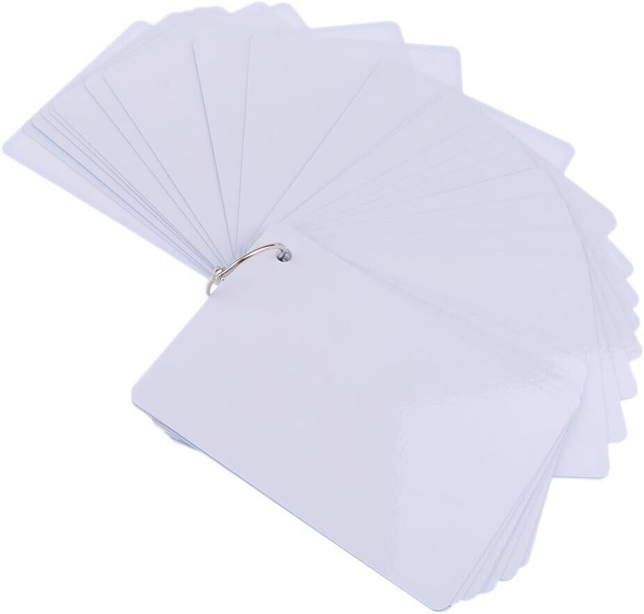Set of English fruit flash cards on a metal ring for easy learning and engaging activities