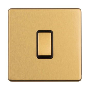 Eurolite satin brass switch with a sleek design for modern home interiors