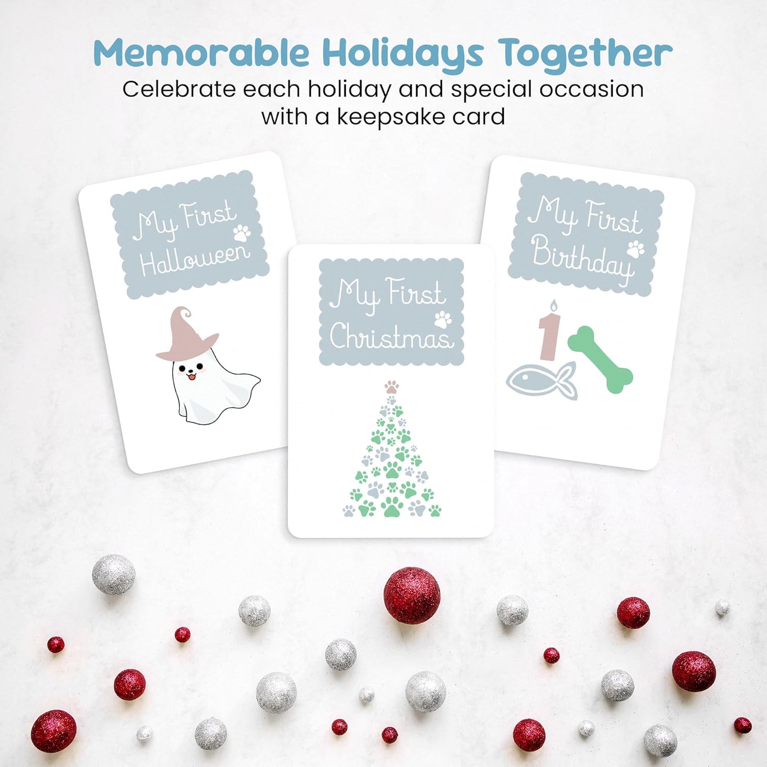 Forever Fun Times holiday keepsake cards for My First Halloween Christmas and Birthday