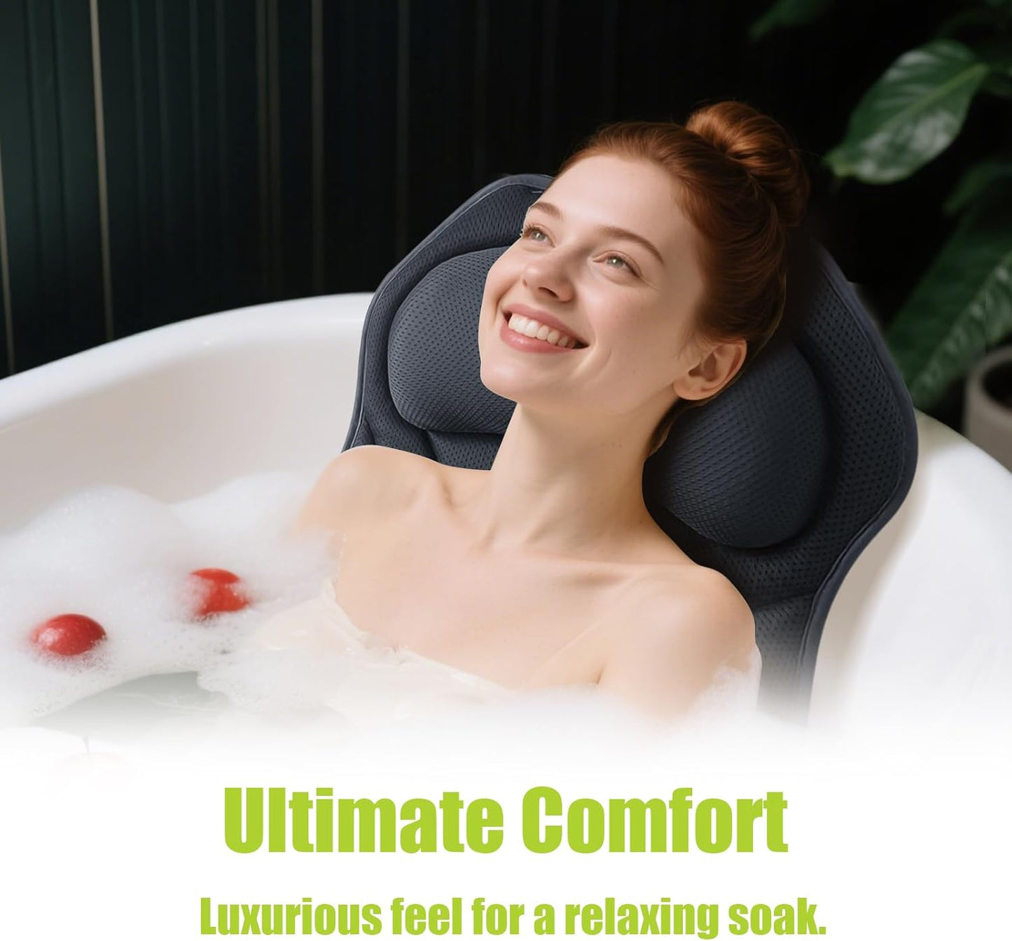 Comfortable full body bath pillow for tub, perfect for luxurious long soaks for ultimate relaxation