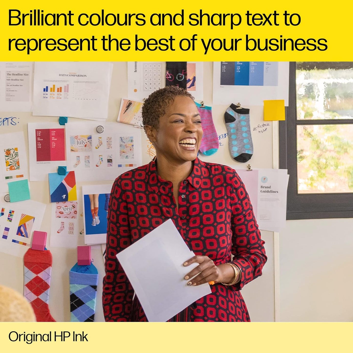 HP 62XL black ink cartridge ensures brilliant colors and sharp text for your business needs