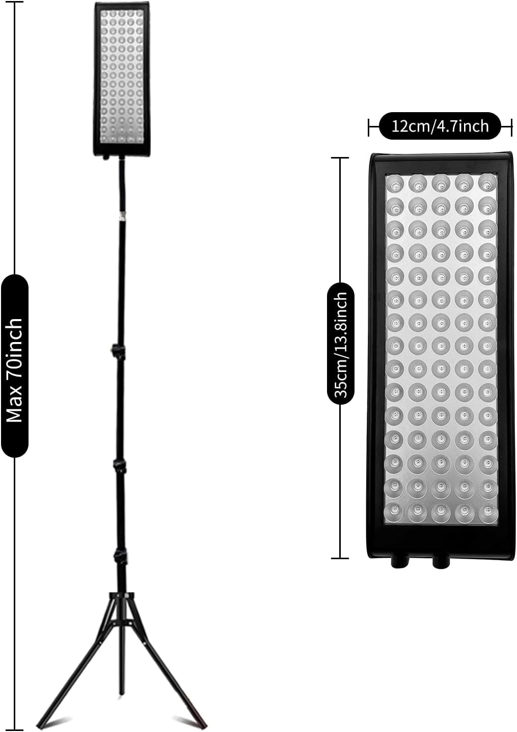 Cabpay infrared red light therapy lamp on an adjustable stand for home use and wellness treatments