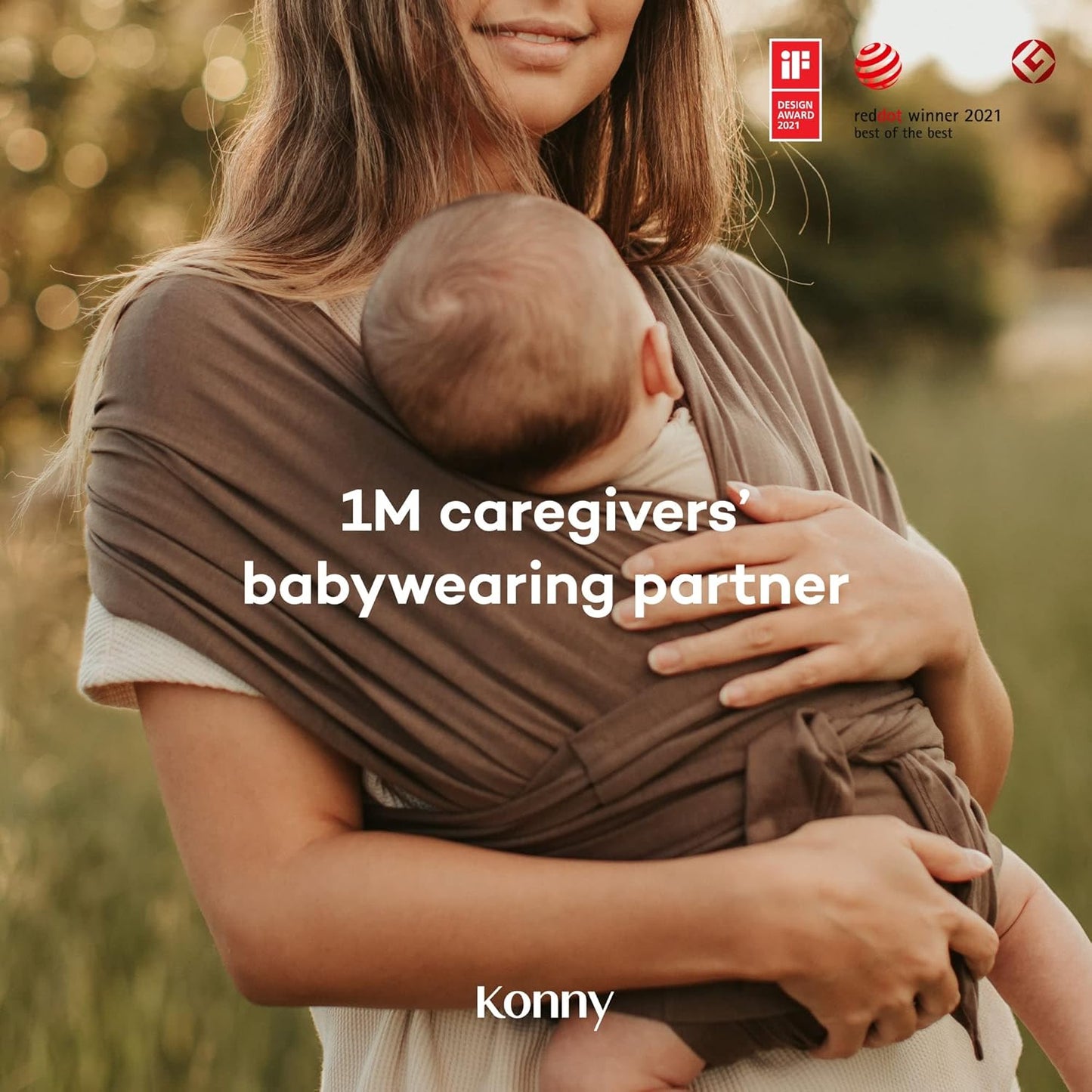 Konny lightweight infant carrier for mums designed for comfort and ease of use while babywearing