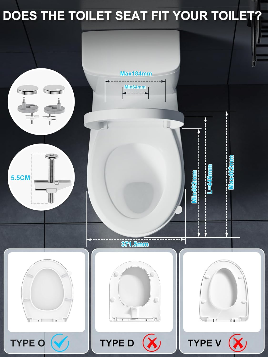 Lightweight toilet seat soft close installation guide with measurements for compatible toilets