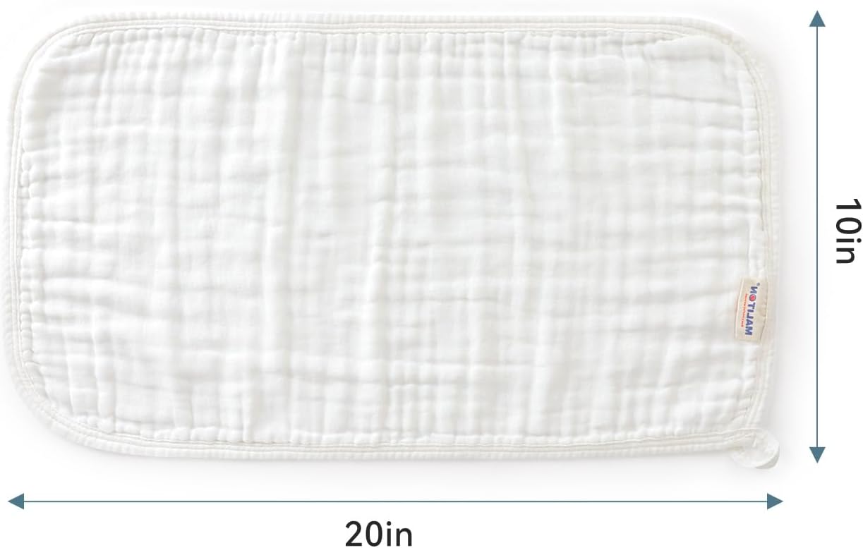 Maliton muslin cloths for baby, soft and breathable 20x10 inch fabric for versatile use