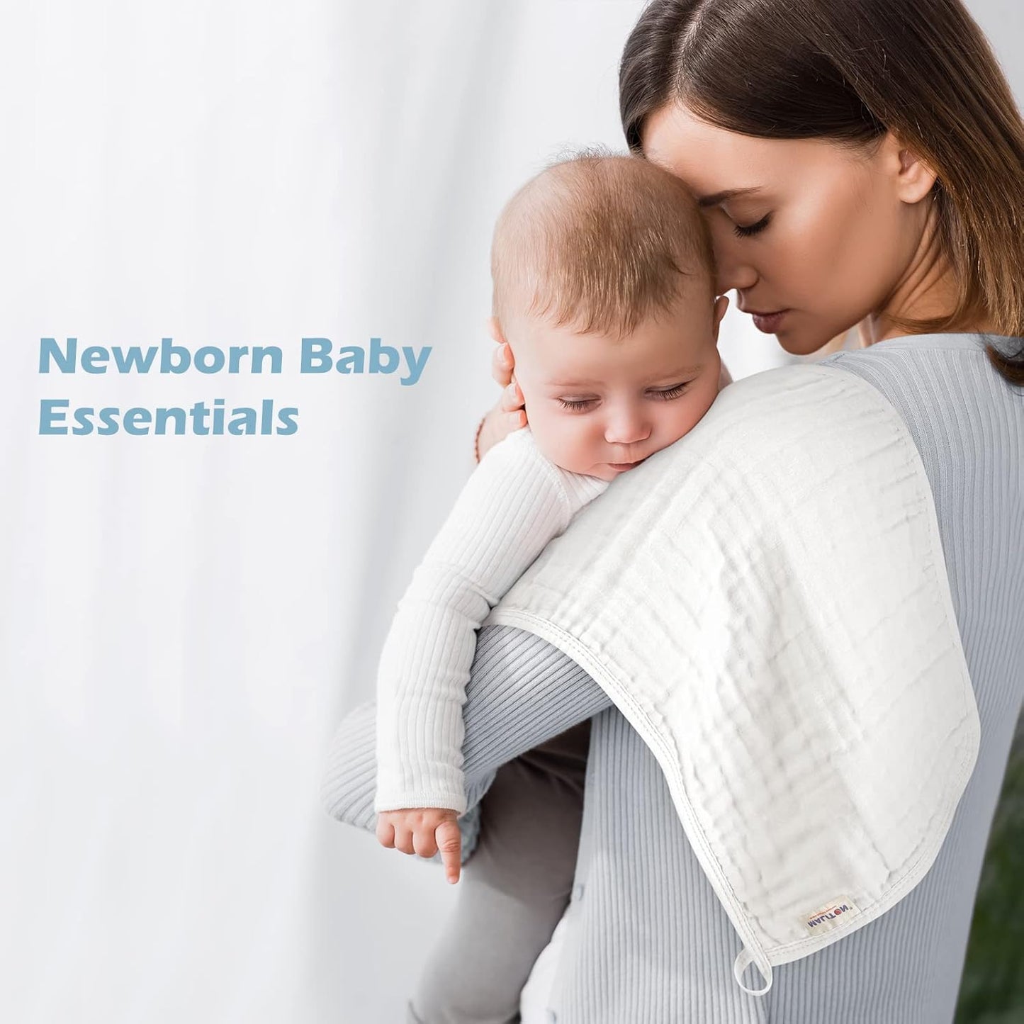 Maliton muslin cloths for baby, soft and breathable, perfect for swaddling and feeding.